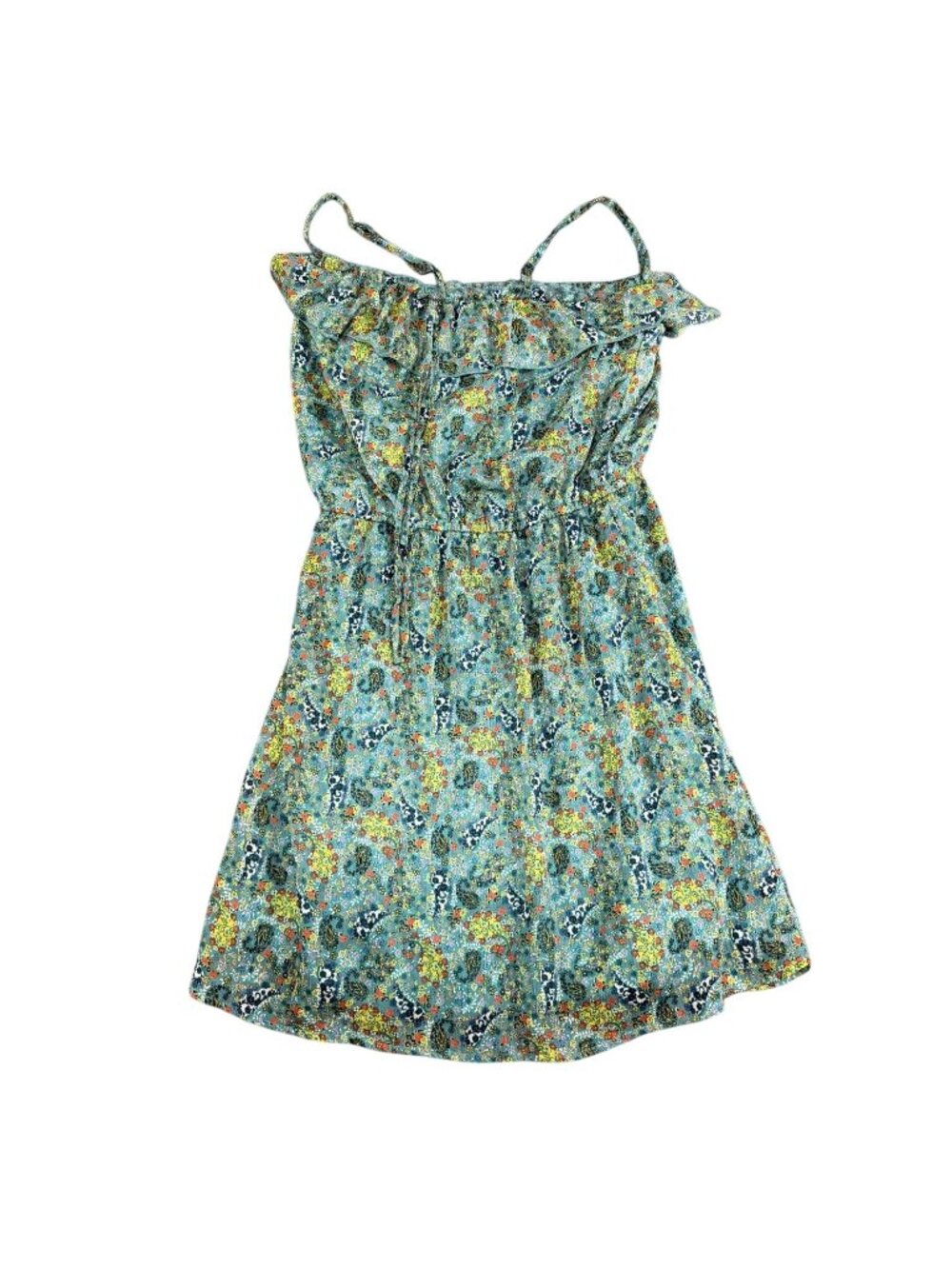 Mossimo Supply Co Floral Sundress Blue Multicolor Adjustable Straps Womens M